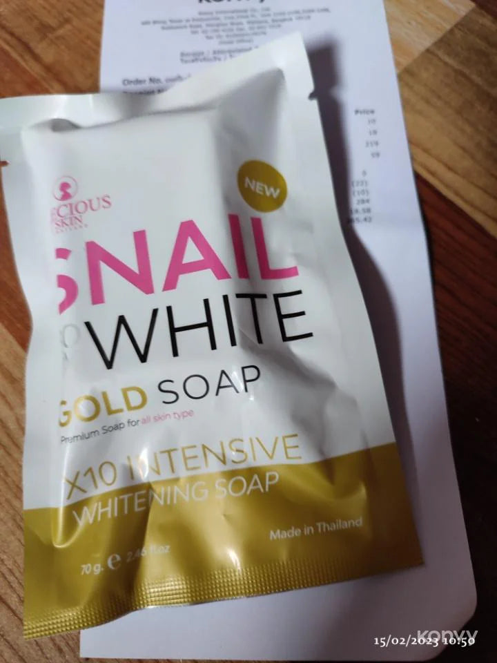 Precious Skin Thailand Snail Face&Body White Gold Soap 70g