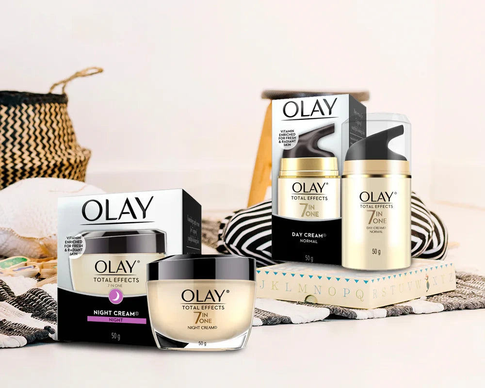 Olay Total Effects 7in1 Anti-Ageing Normal Day Cream 50g & Night 50g