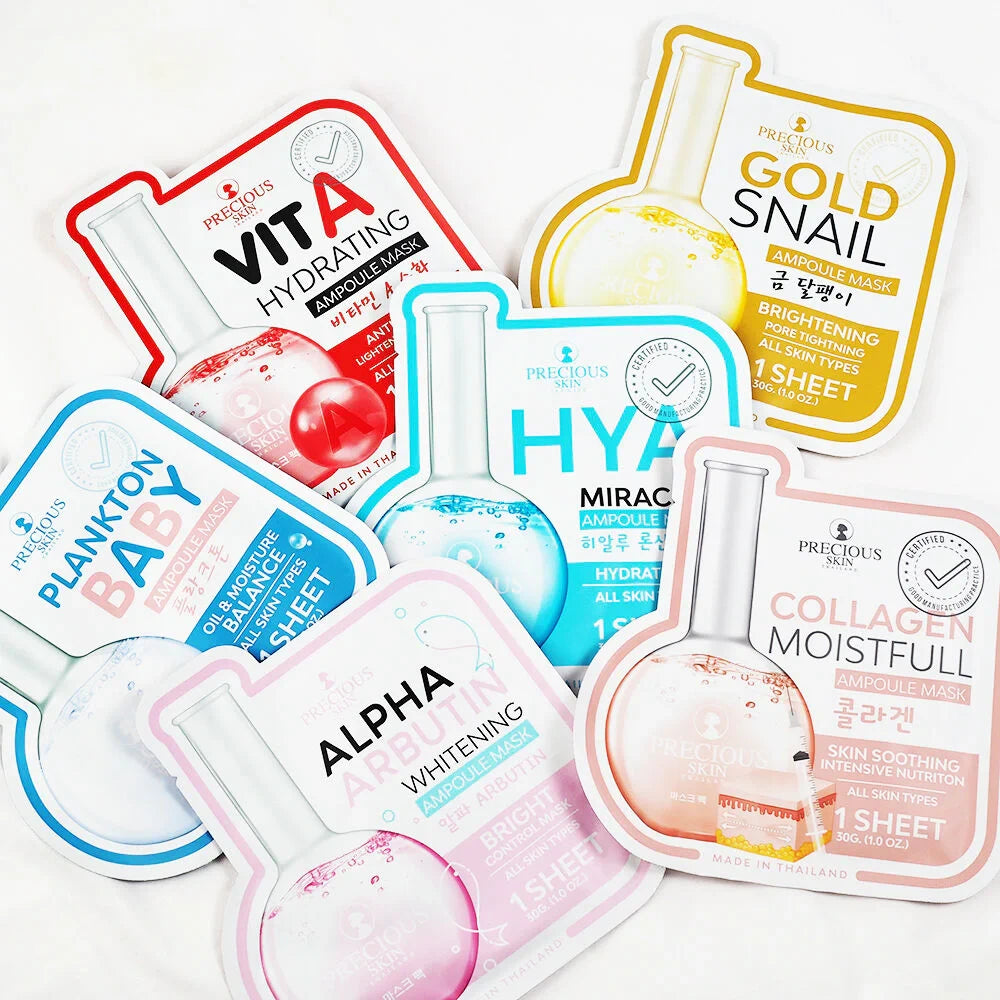 Precious Skin Thailand Alpha Arbutin Whitening Ampoule Mask 30g