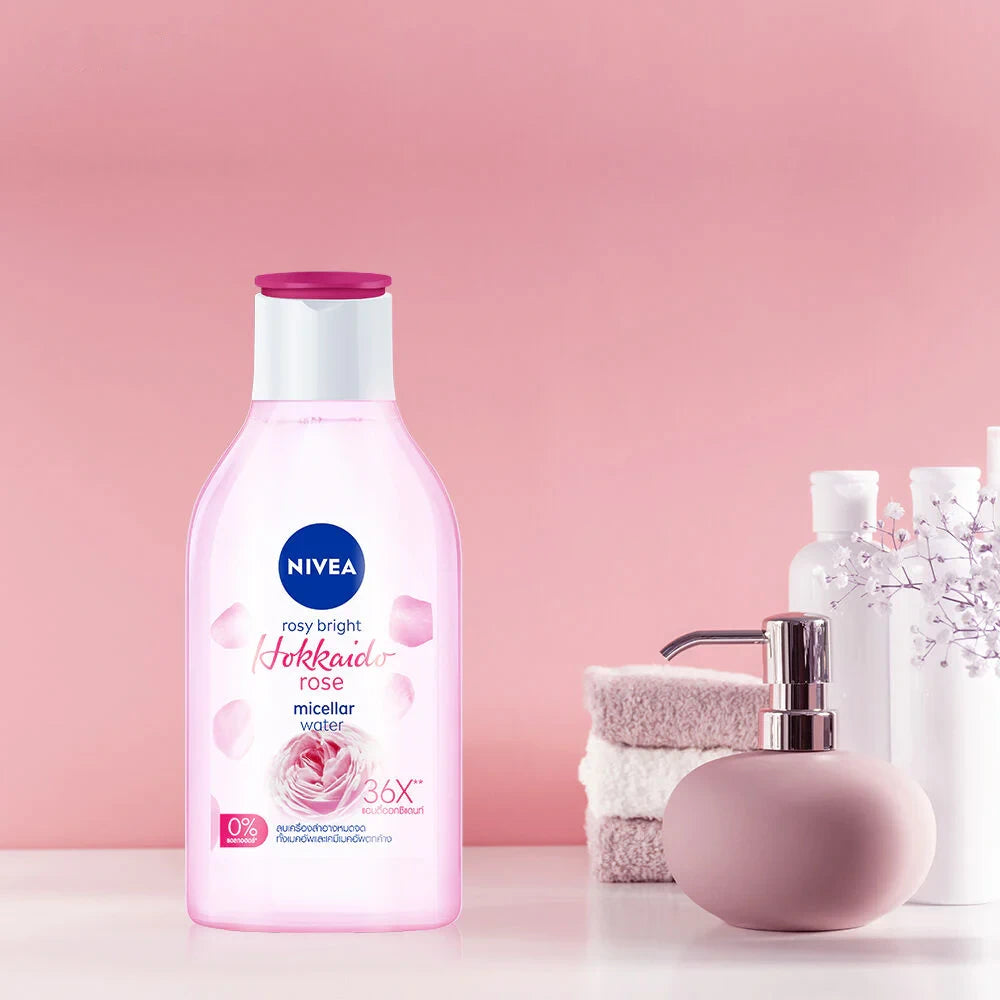 Nivea Facewash rosy white hokkaido rose Micellar Water 400ml