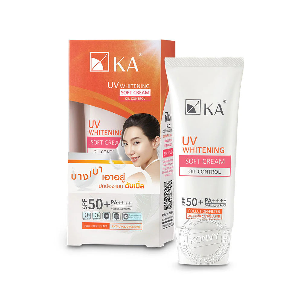 KA sunscreen Vitamin B3 niacinamide and Vitamin E ingredients with Thai quality symbols for international sun protection standards