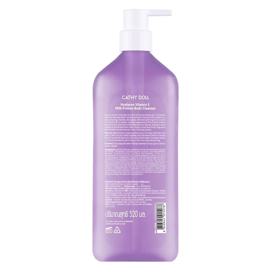 Cathy Doll Hyaluronic Vitamin E Milk Protein Body Cleanser 520ml Cathy Doll
