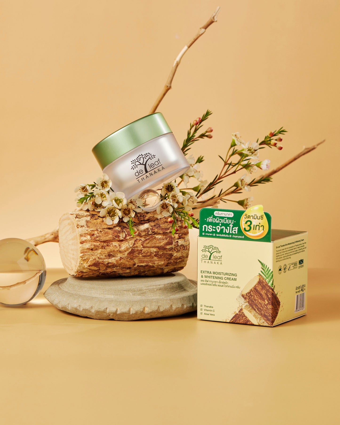 De Leaf Thanaka Extra Moisturizing&Whitening Cream