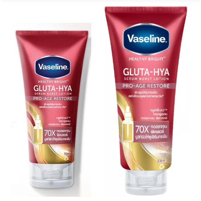 Woman applying Vaseline Pro-Age Restore Lotion demonstrating serum burst technology massage technique for age spot treatment
