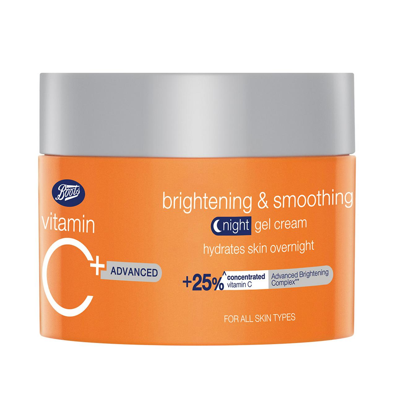 Boots Vitamin C ADVANCED Brightening & Smoothing Night Gel Cream