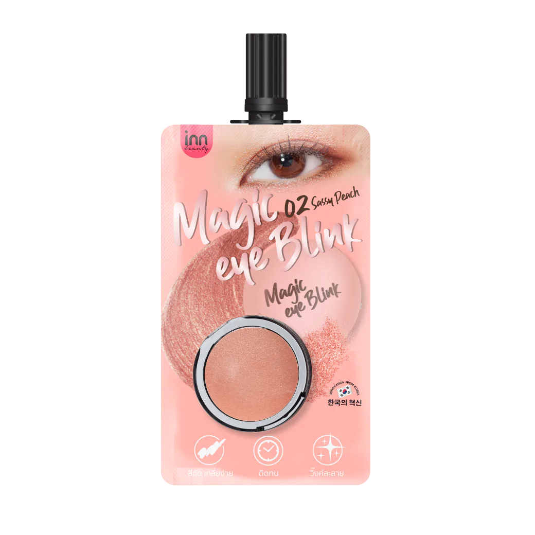 Inn Beauty Magic Eye Bling 02 Sassy Peach - Your Ultimate Sparkling Eyeshadow