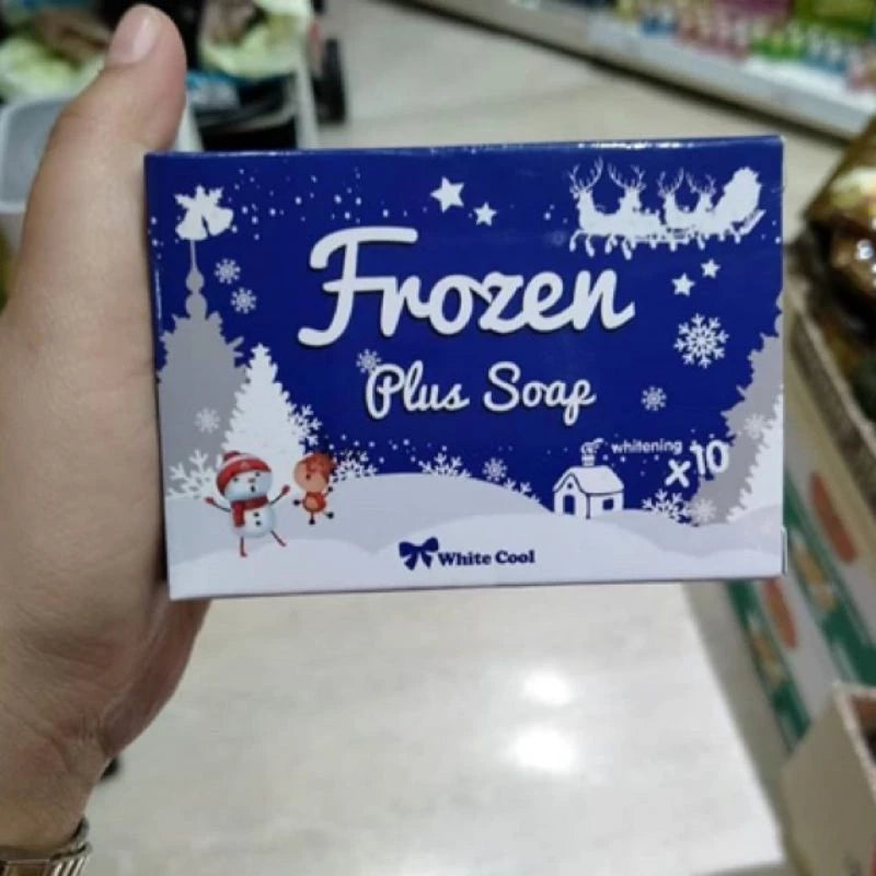 Frozen Plus Soap Whitening X10 80g bar Thailand brightening soap with snail extract glutathione alpha arbutin collagen and vitamin C