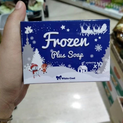 Frozen Plus Soap Whitening X10 80g bar Thailand brightening soap with snail extract glutathione alpha arbutin collagen and vitamin C