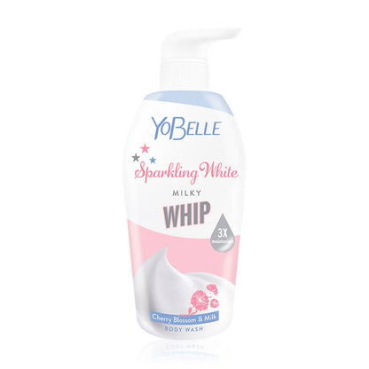 Yobelle Sparkling White Milk Whip Body Wash 400ml #Cherry Blossom & Milk