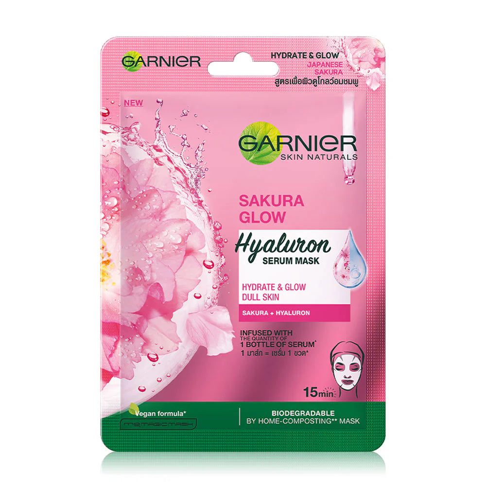 Garnier Skin Naturals Sakura Glow Hyaluron Serum Mask 28g