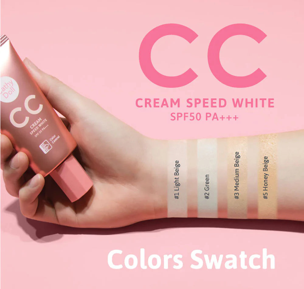 Cathy Doll Speed White CC Cream SPF50/PA+++ 50ml #1 Light Beige