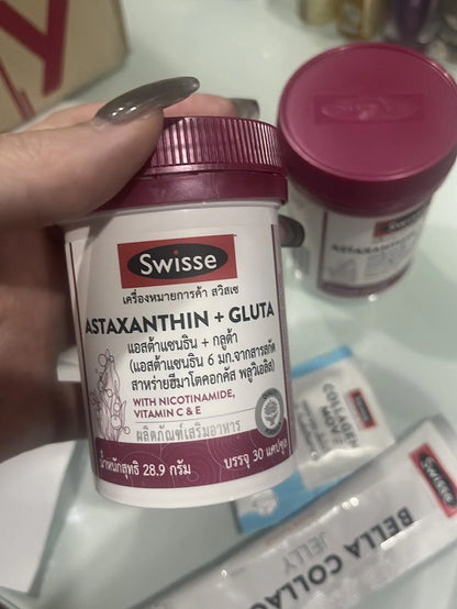 SWISSE Astaxanthin + Gluta 30 Capsules