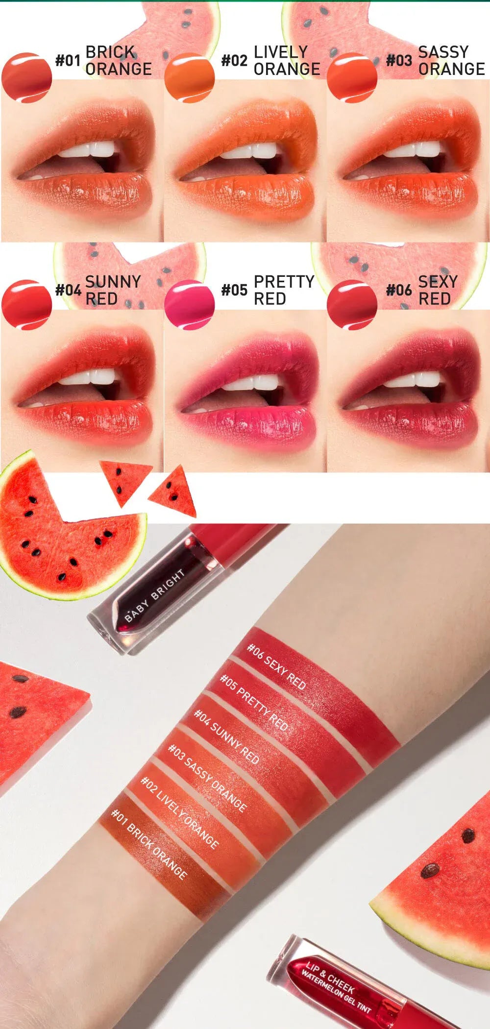 Baby Bright Lip & Cheek Watermelon Gel Tint