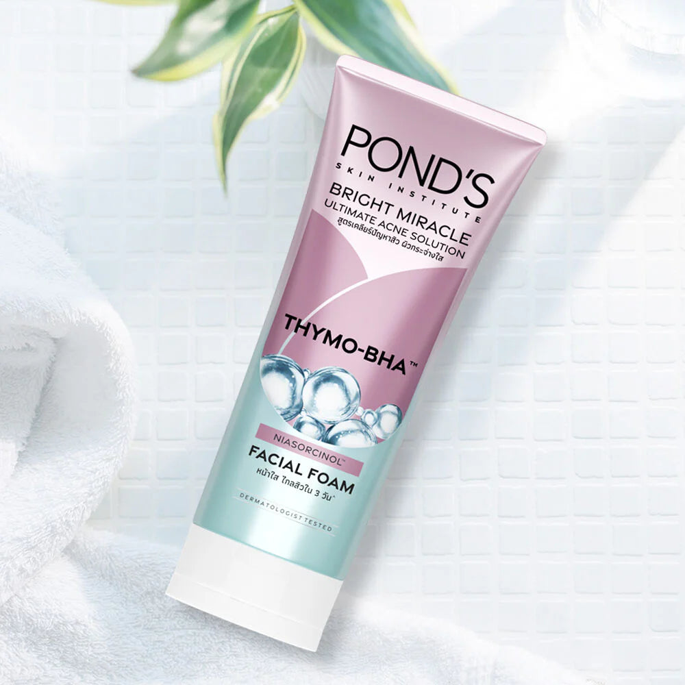 Ponds Bright Miracle Ultimate Acne Solution THYMO-BHA Facial Foam 90g