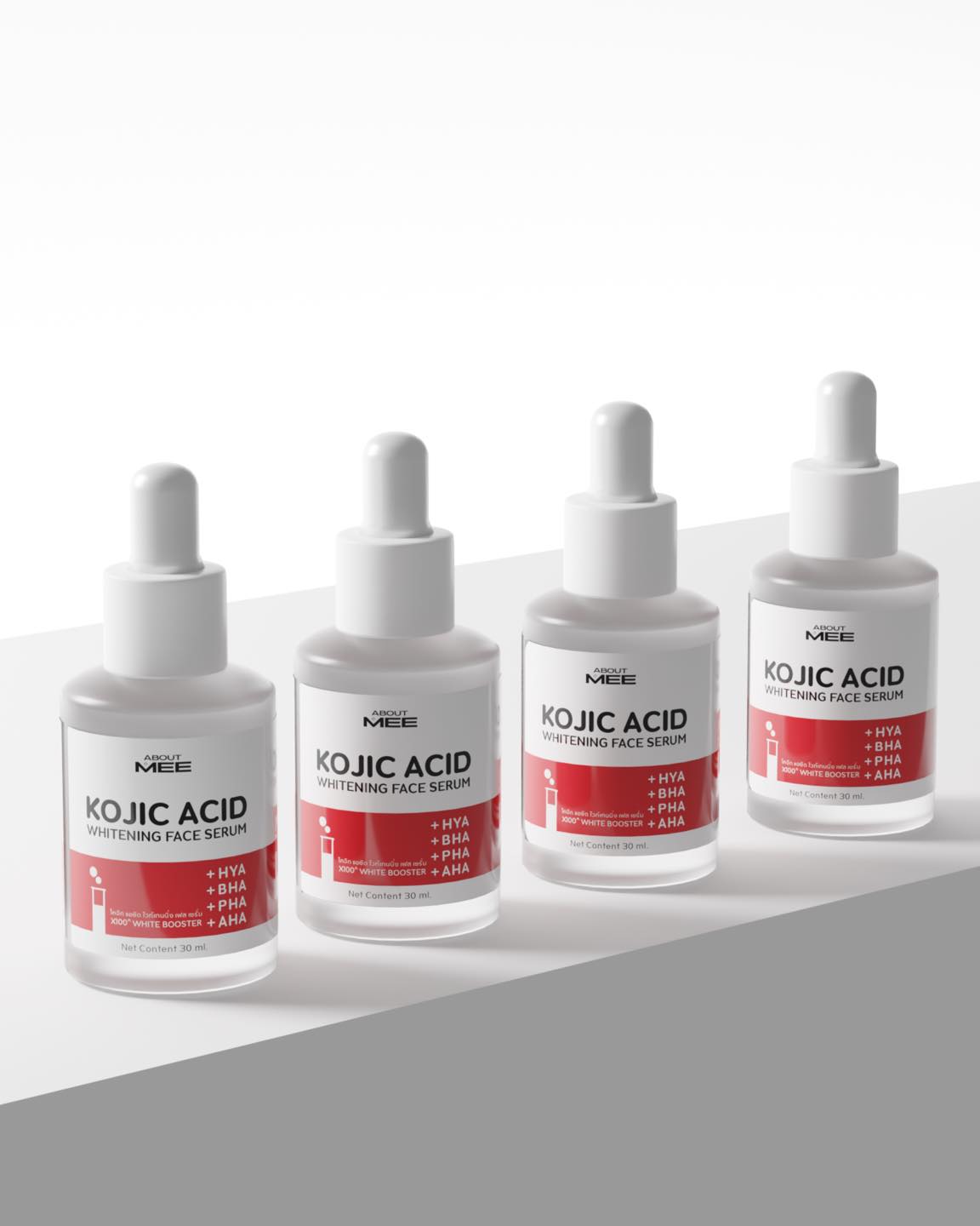 ABOUT MEE Kojic Acid Whitening Face Serum 30ml – 1% Kojic + 5% Niacinamide + AHA/BHA/PHA