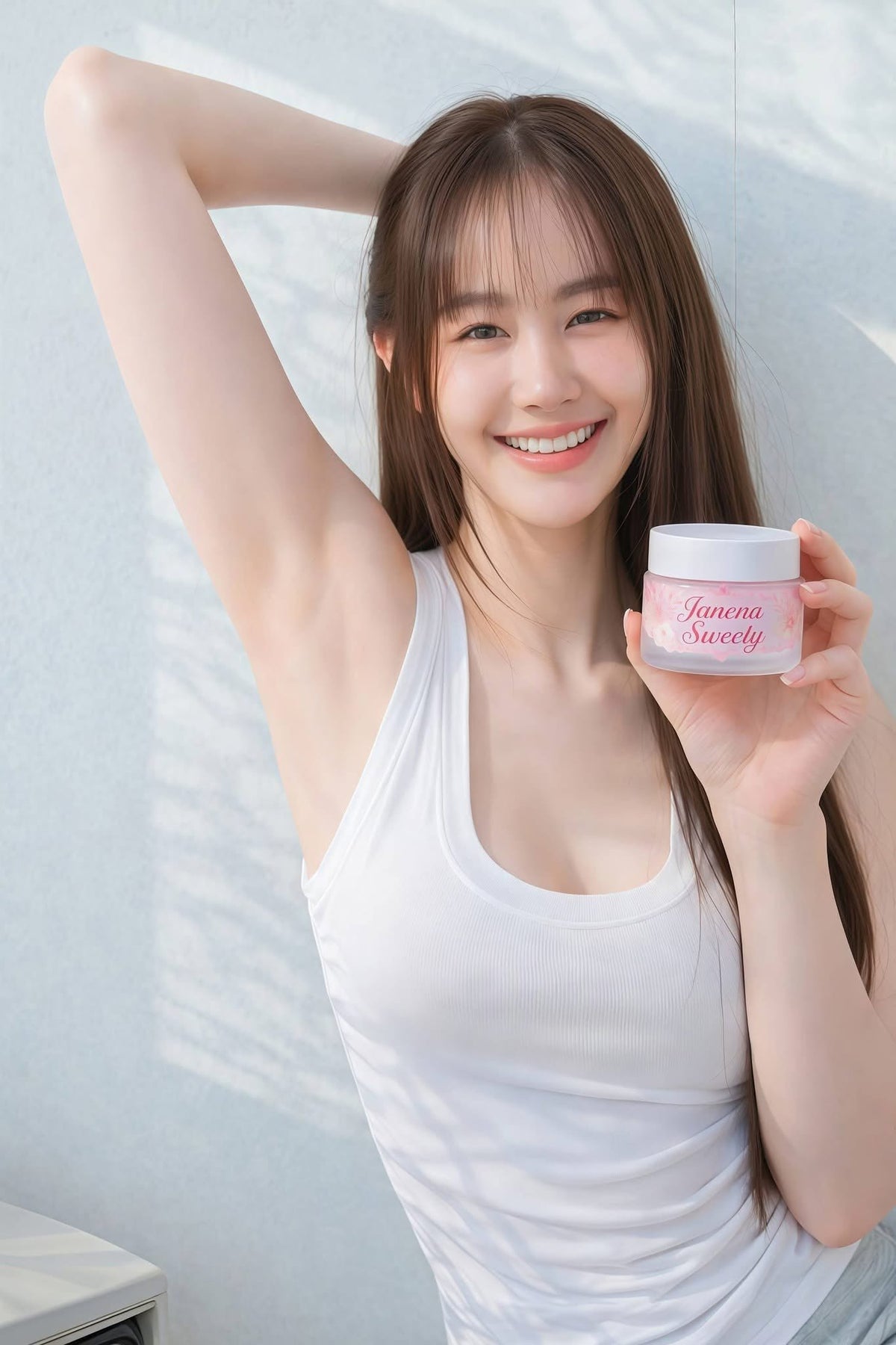 Janena Sweety Cream Feminine Care Brightening Cream 50g jar packaging Thailand intimate area brightening cream with Vitamin C Hyaluronic Acid