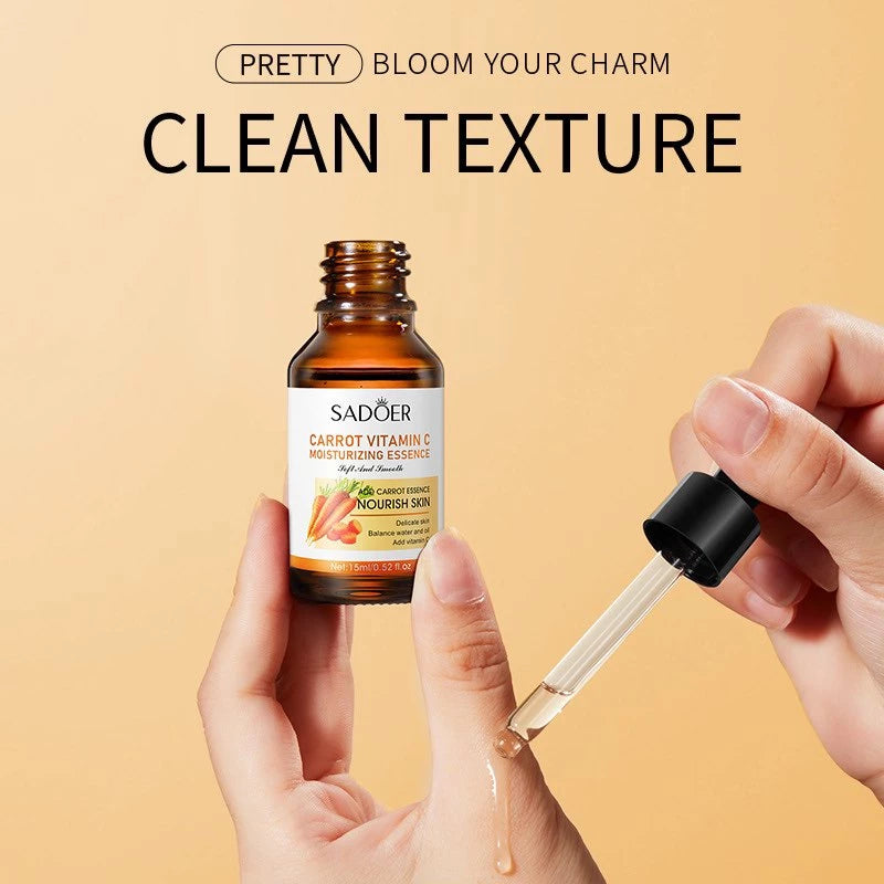 SADOER Serum 15ml bottle packaging Thailand brightening facial serum with Vitamin C Vitamin E natural extracts 4 formulas