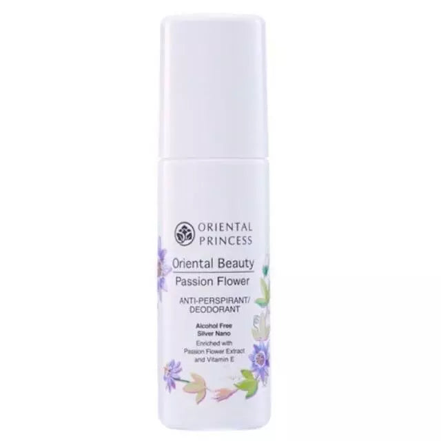 Oriental Princess Oriental Beauty Passion Flower deodorant bottle on a white background