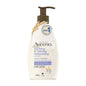 Aveeno Soothing Calming Lotion 354ml USA prebiotic oat formula with lavender showing soft moisturized skin for wholesale