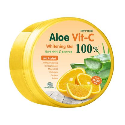 Myu Myu Aloe Vit C Whitening Gel bottle packaging Thailand aloe Vitamin C brightening skincare