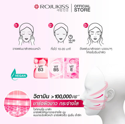 ROJUKISS Supercharge Supersoft Whitening Mask