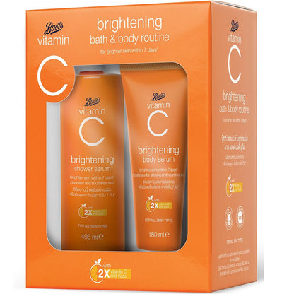 BOOTS VITAMIN C BRIGHTENING BATH & BODY ROUTINE