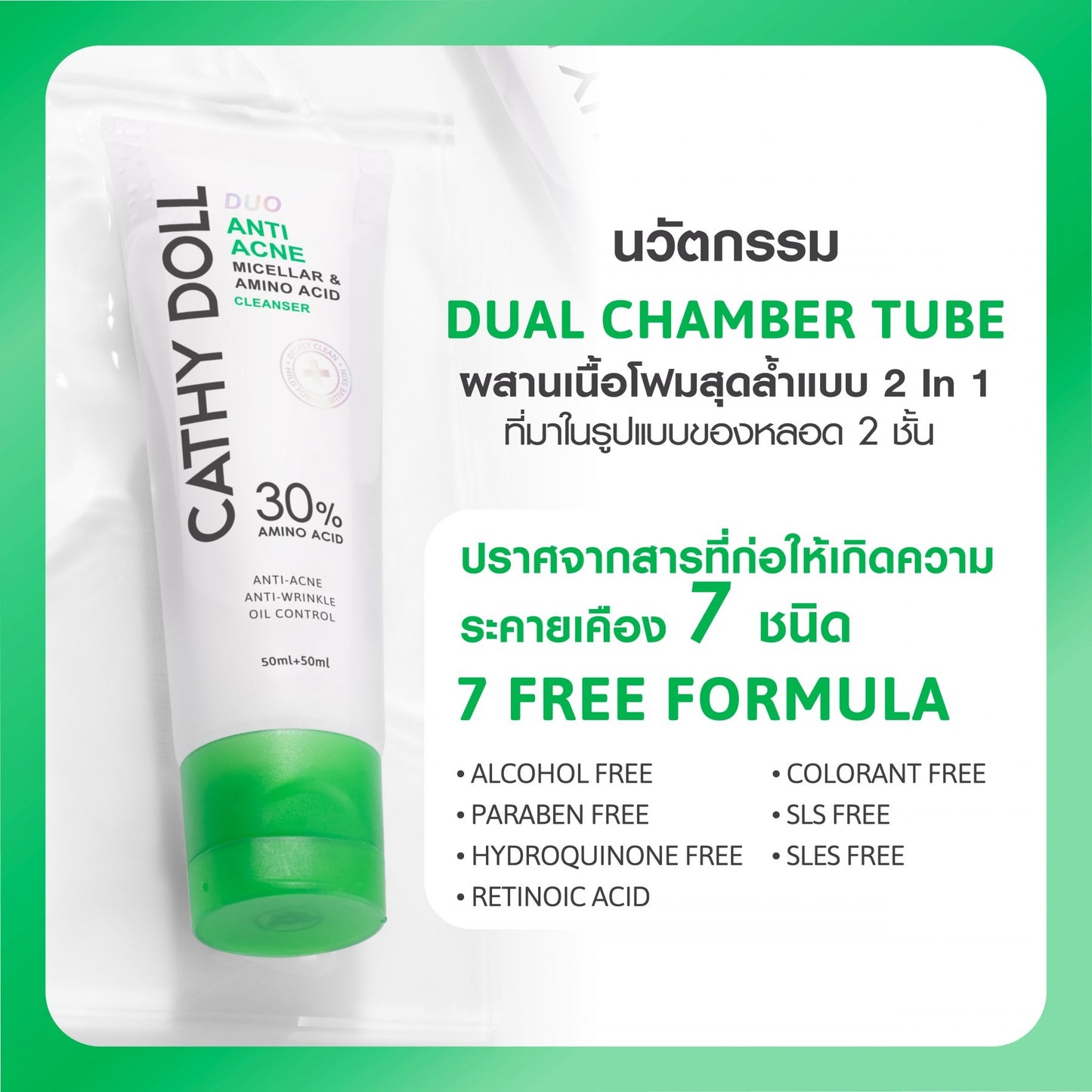 Cathy Doll Duo Anti Acne Micellar and Amino Acid Cleanser 50ml