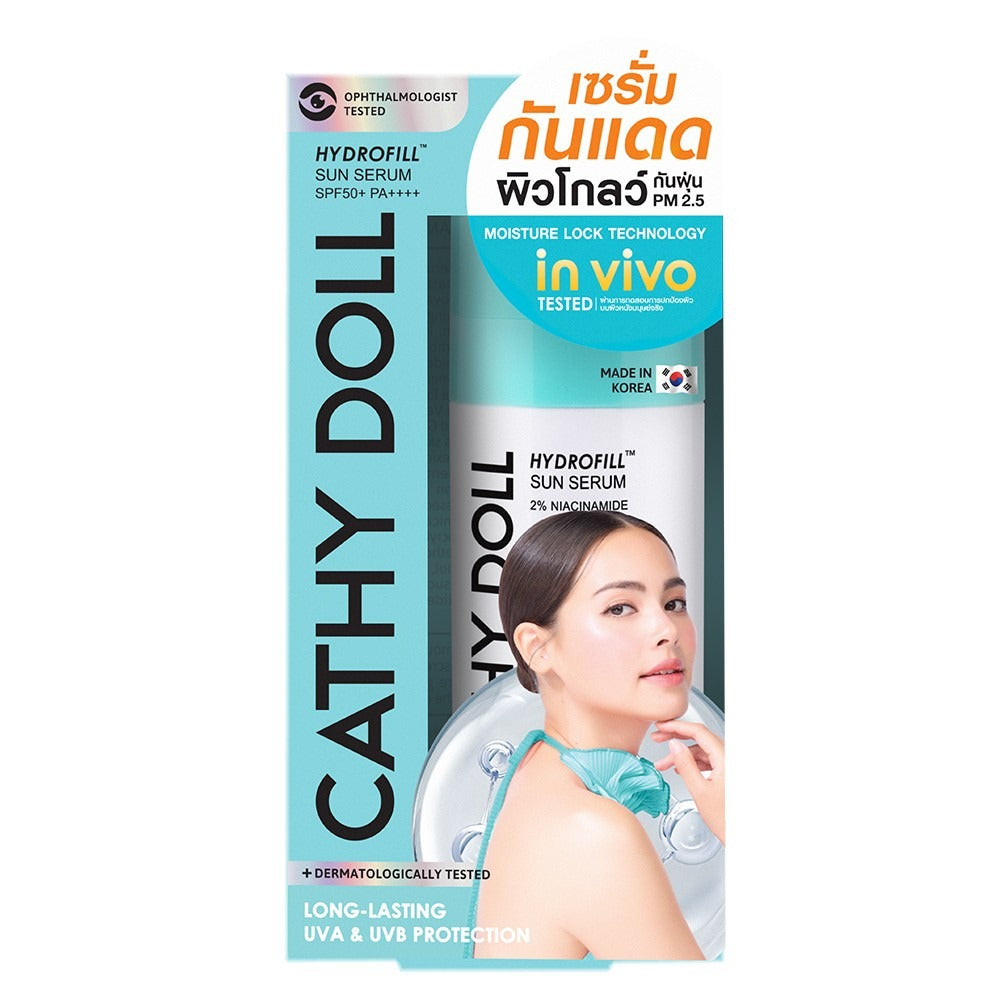 
 
Cathy Doll Hydrofill Sun Serum SPF50+ PA++++ 2% Niacinamide 30ml