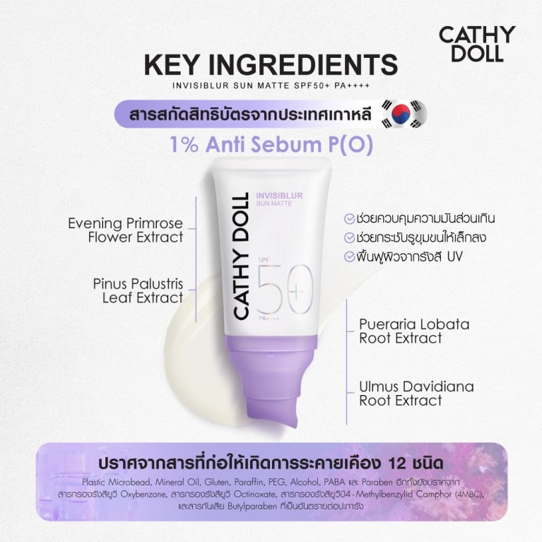 Hand applying Cathy Doll sunscreen demonstrating patting technique for invisible protection and smooth skin