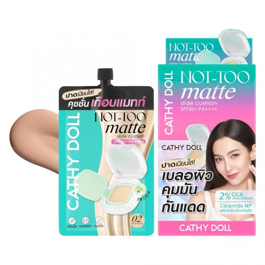 Cathy Doll Not-Too Matte Slide Cushion SPF50+ PA++++ 6g 02 Light Beige