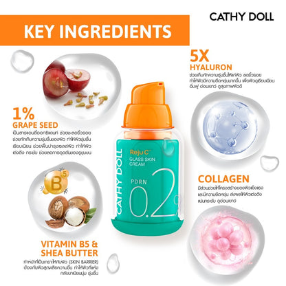 Cathy Doll Rejuvenating Glass Skin Cream Zero Point 2 Percent PDRN 7ml Cathy Doll