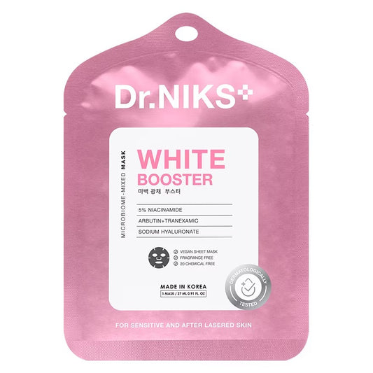 Dr.NIKS Microbiome-Mixed Mask White Booster