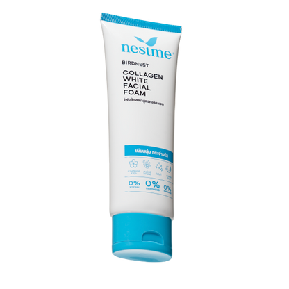 Nestme Birdnest Collagen White Facial Foam 50g 100g tube brightening face wash with birdnest extract sakura and vitamin C