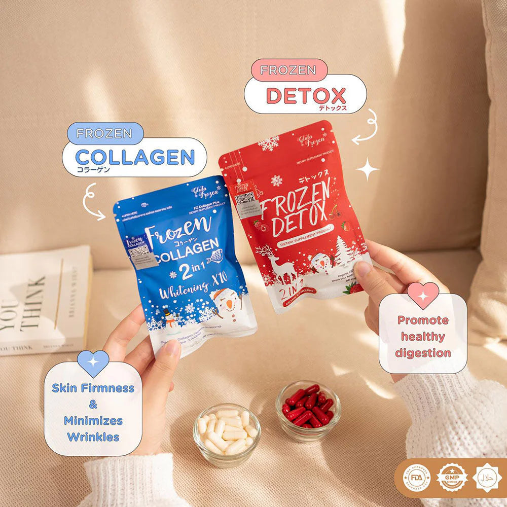Frozen Detox Dietary Supplement 2in1 Detox & Fiber 60 Capsules 