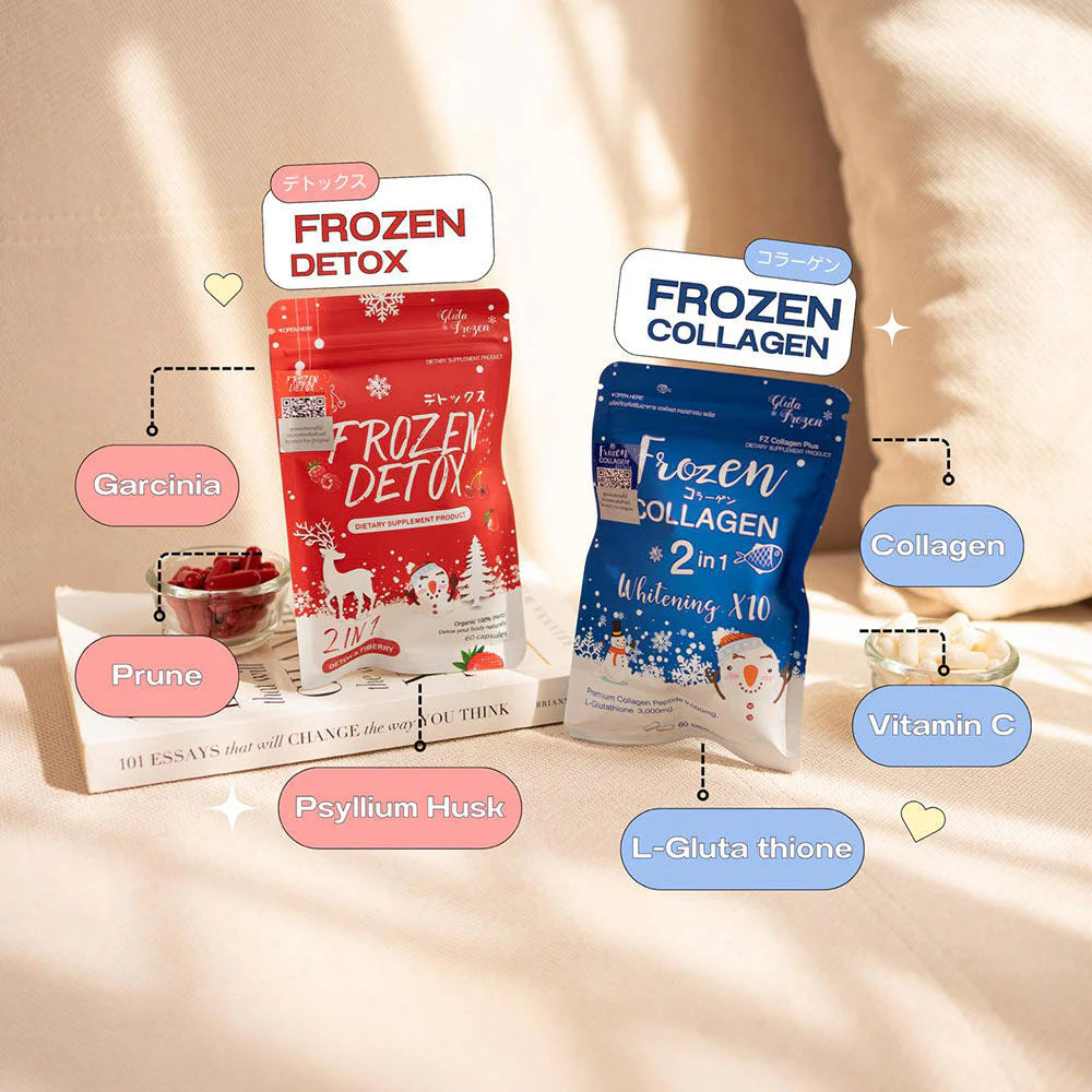 Frozen Detox Dietary Supplement 2in1 Detox & Fiber 60 Capsules 