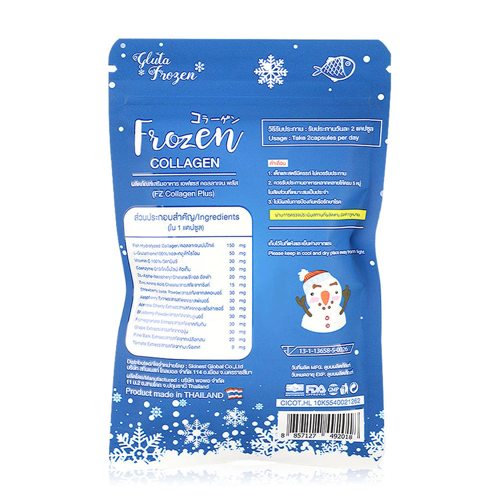 Frozen Gluta Collagen 60 Capsules | Beauty Supplement Thai Thai Trade Wholesale Frozen Gluta Collagen 60 Capsules | Beauty Supplement Thai Thai Trade Wholesale