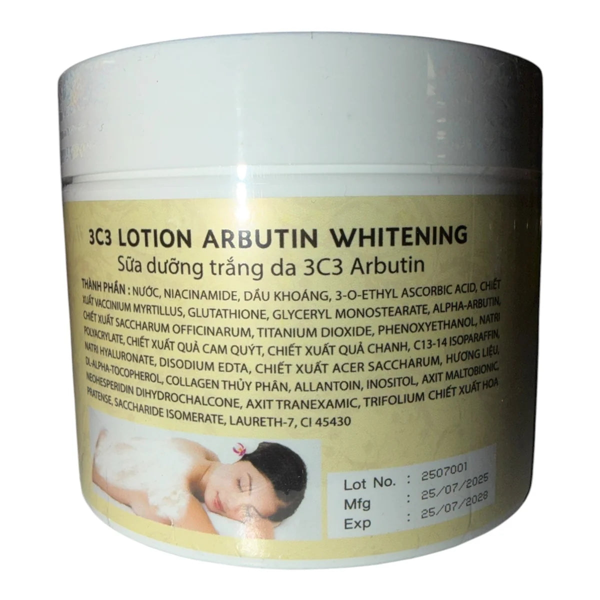 Thai FDA registered Arbutine 3C3 Extra Lotion for dull body skin dark spots uneven tone 300ml