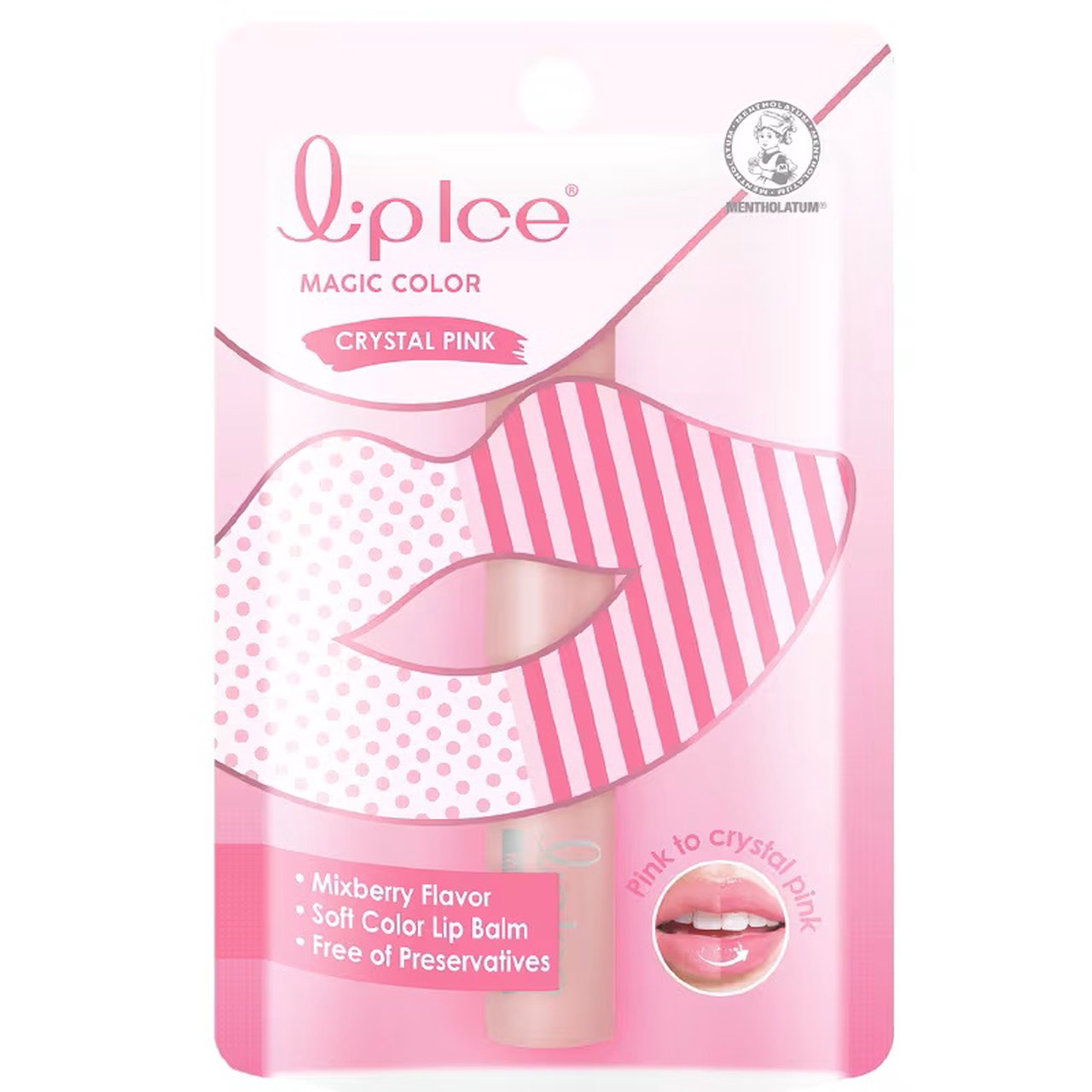 Mentholatum Lip Ice Magic Color Crystal Pink 2G