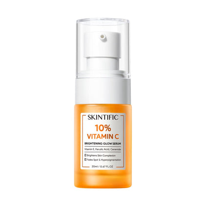Skintific 10% Vitamin C Brightening Glow Serum 20ml bottle packaging brightening facial serum with 10% L-Ascorbic Acid Tranexamic Acid Ferulic Acid