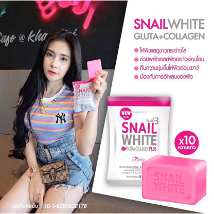 SNAIL WHITE GLUTA COLLAGEN PLUS SOAP