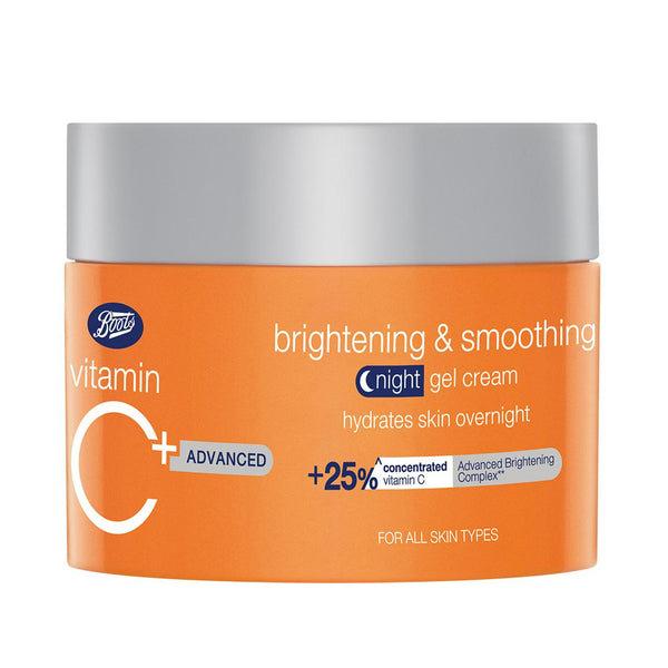 Boots Vitamin C ADVANCED Brightening & Smoothing Night Gel Cream 50 ml