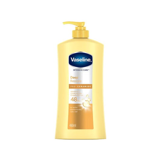 Vaseline Intensive Care Deep Restore Lotion 480 ml bottle packaging Thailand intensive dry skin moisturizer