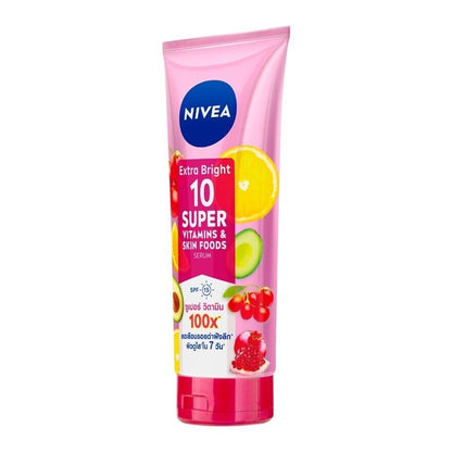 Nivea Extra Bright 10 Super Vitamins Skin Foods Serum SPF15 320 Ml