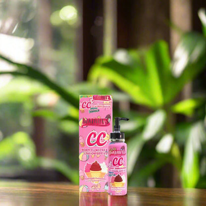 Walnut's CC Body Sunscreen SPF50 200ml bottles in Green and Pink shades perfect for international shipping and Thai sun protection routine