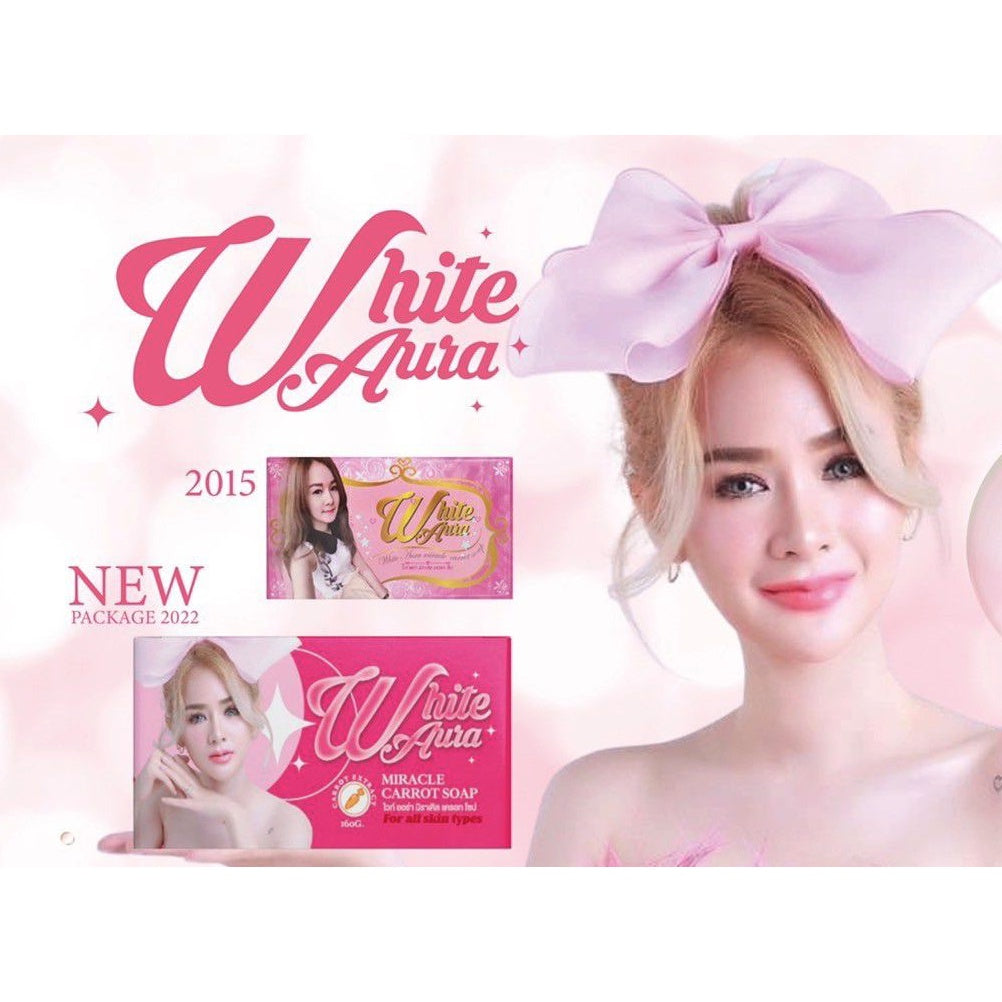 White Aura Miracle Carrot Soap 160g natural skin brightening