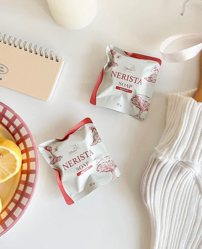 Nerista Face Soap 30g with official dealer card perfect for international shipping and authentic acne skincare routine