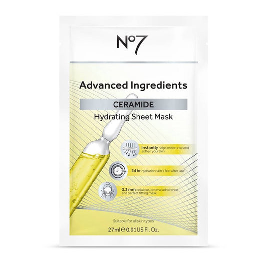 No7 Advanced Ingredients Ceramide Hydrating Sheet Mask Size 27Ml