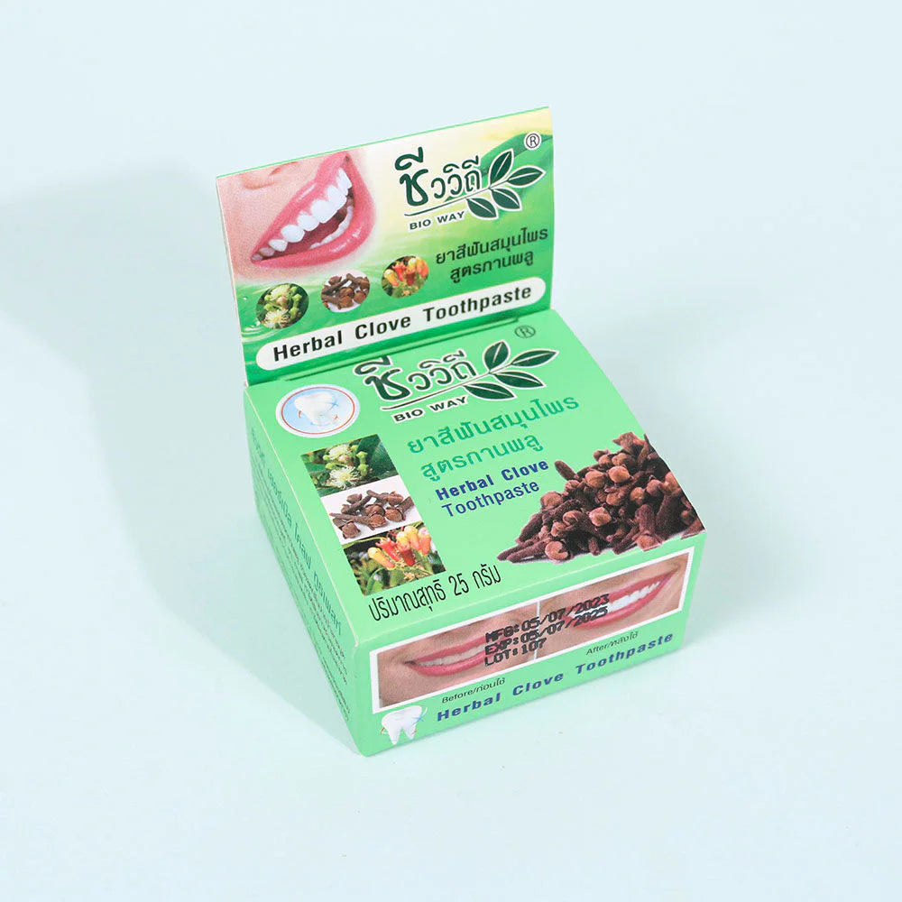 Bio Way Herbal Clove Toothpaste natural clove extract - Thai herbal ingredients