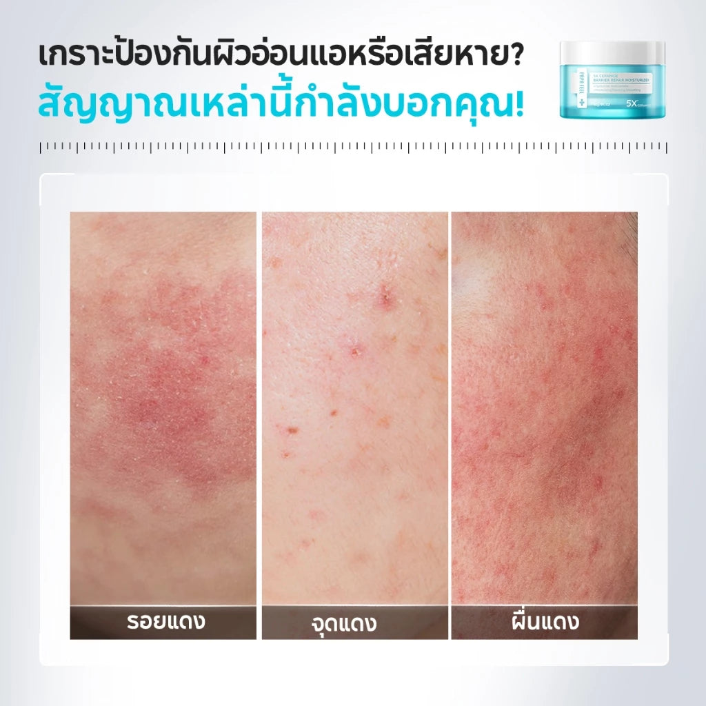 Papa Feel 5X Ceramide Moisturizer texture close-up 5 ceramides panthenol hyaluronic acid formula