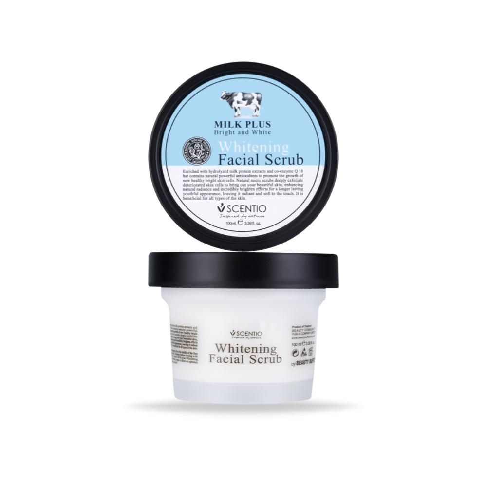 SCENTIO MILK PLUS WHITENING Q10 FACIAL SCRUB 100 ML